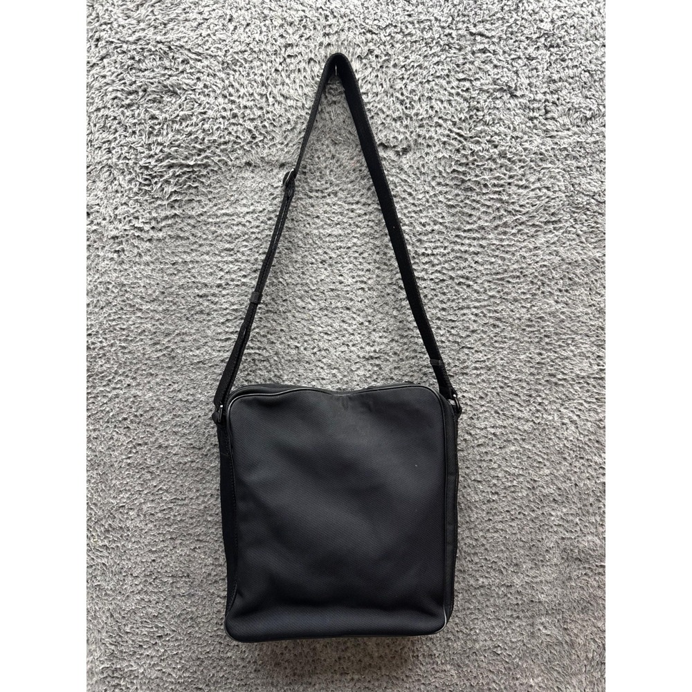 Burberry Nylon Leather Trim Crossbody Messenger Bag Black Unisex 14" x 13" - Picture 3 of 16